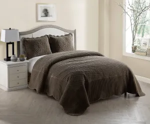 Providence Twin Quilted Plush In Taupe