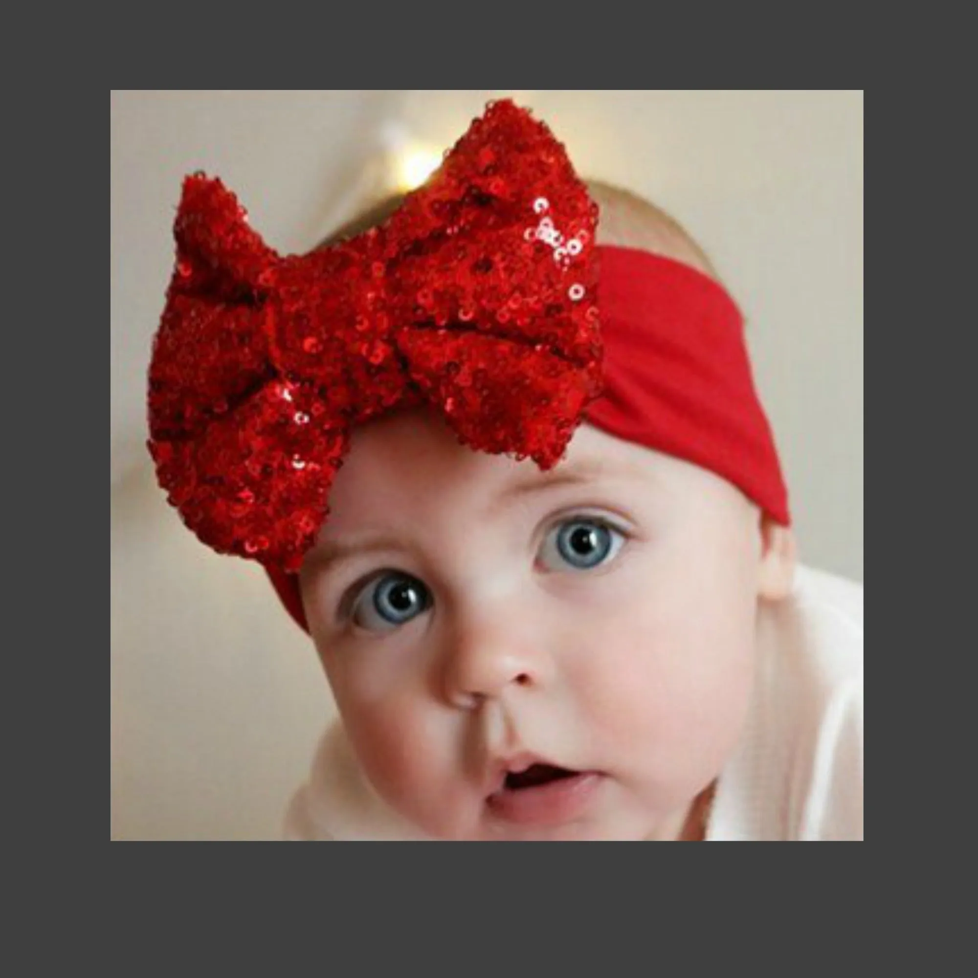 Red Sequin Bow Headwrap, Baby Girls & Toddlers