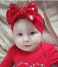 Red Sequin Bow Headwrap, Baby Girls & Toddlers
