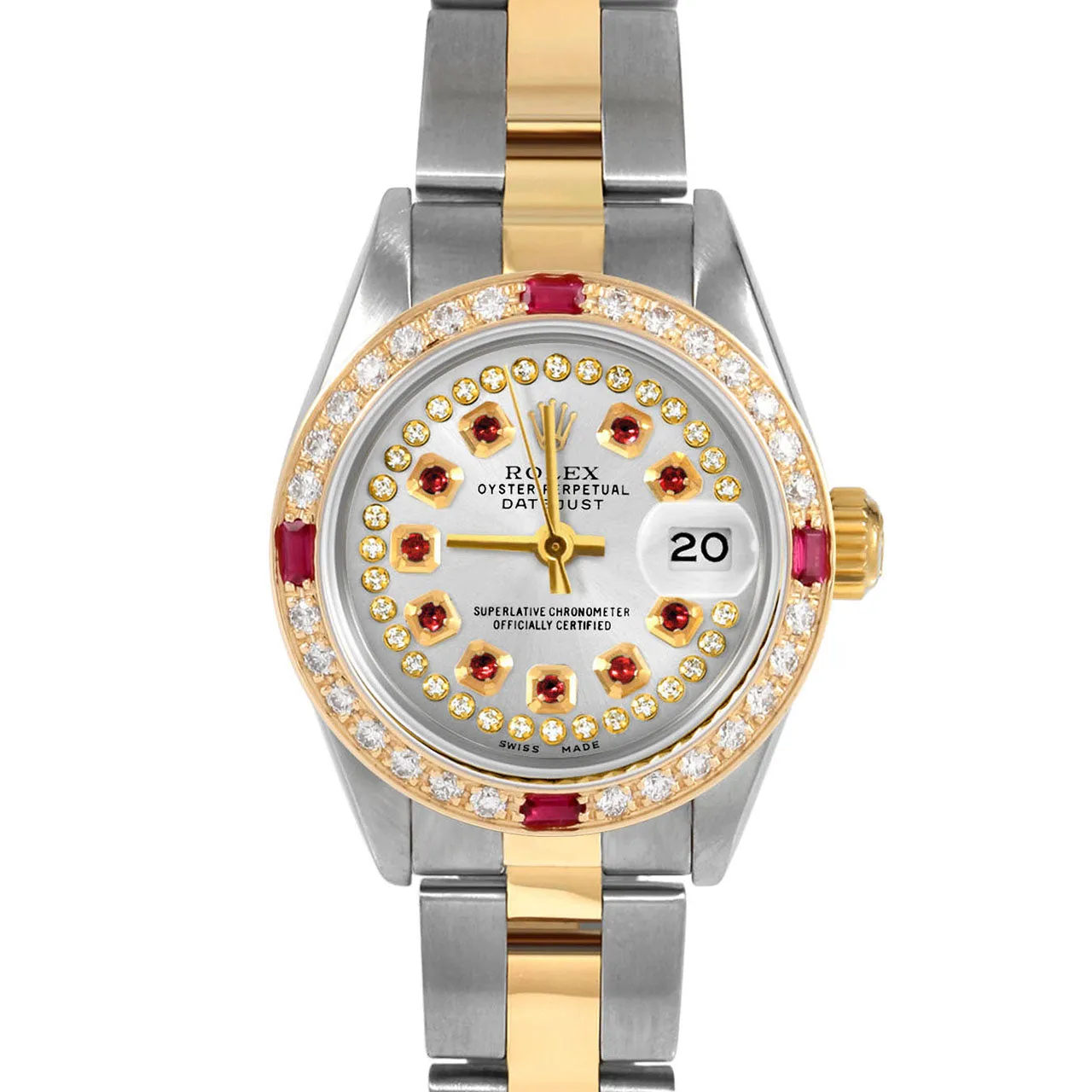 Rolex Datejust 26mm | 69173-SLV-STRR-4RBY-OYS