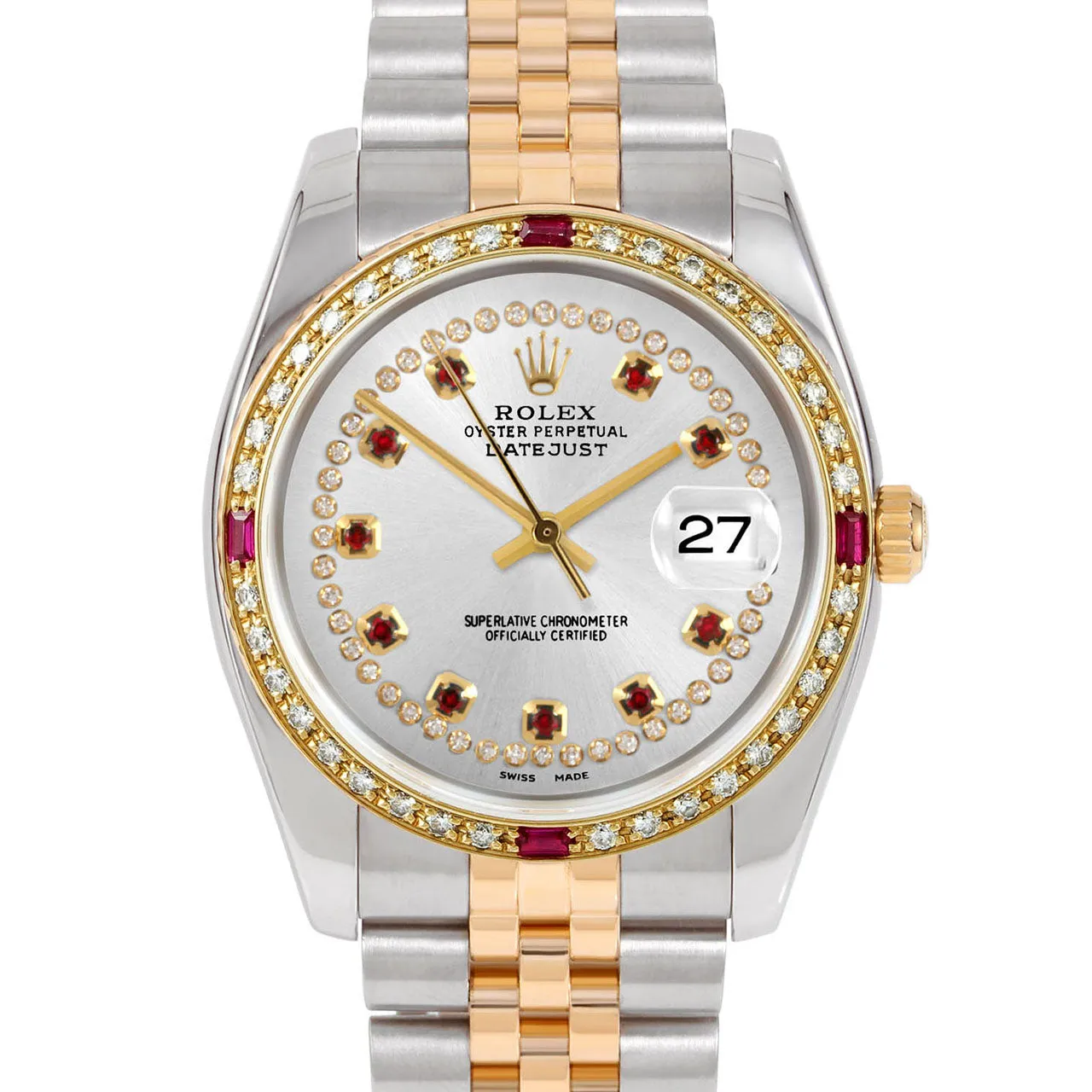 Rolex Datejust 36mm | 116233-SLV-STRR-4RBY-JBL
