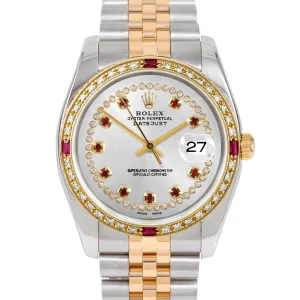 Rolex Datejust 36mm | 116233-SLV-STRR-4RBY-JBL