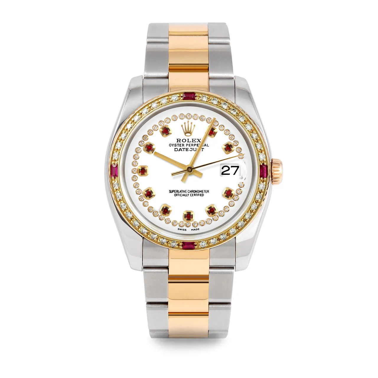Rolex Datejust 36mm | 116233-WHT-STRR-4RBY-OYS