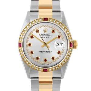 Rolex Datejust 36mm | 16013-SLV-STRR-4RBY-OYS