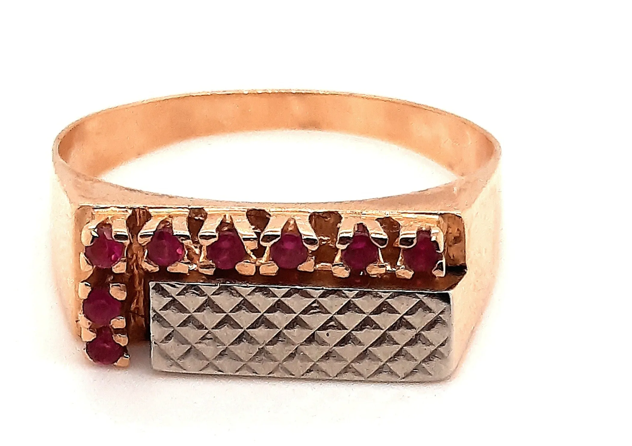 Ruby 14ct Yellow & White Gold Ring