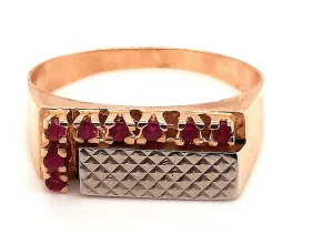 Ruby 14ct Yellow & White Gold Ring