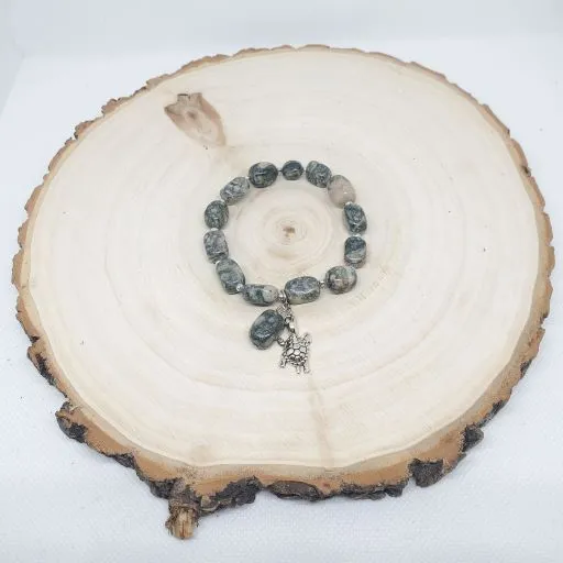 Semi-Precious Stone Bracelet with Charm - various options; by SunHeart Rises