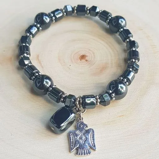 Semi-Precious Stone Bracelet with Charm - various options; by SunHeart Rises