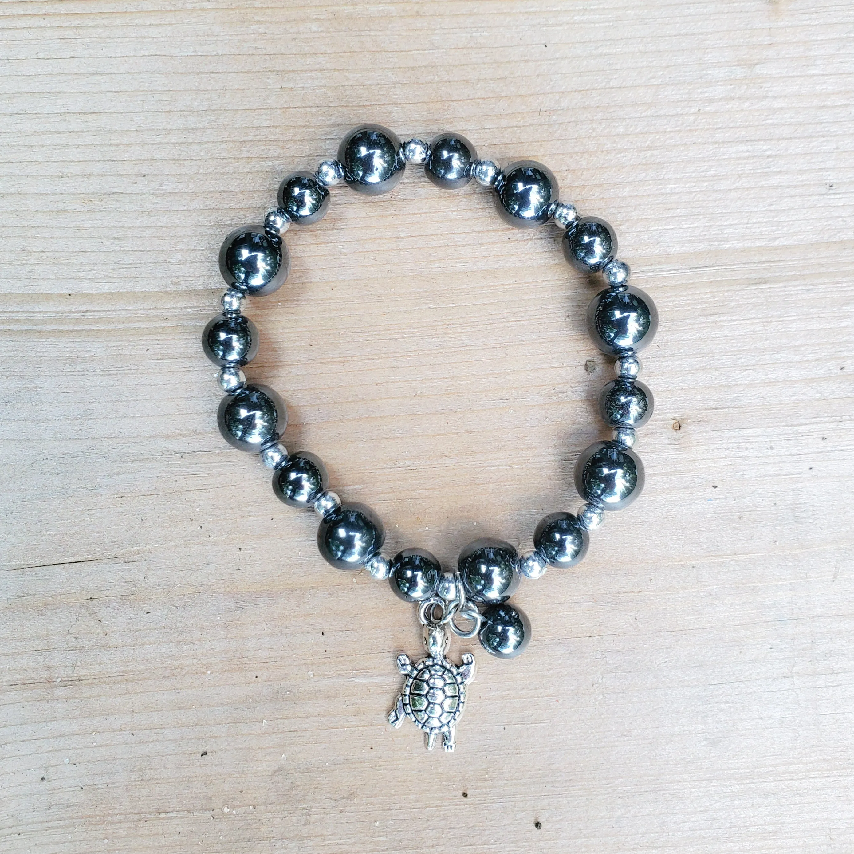 Semi-Precious Stone Bracelet with Charm - various options; by SunHeart Rises