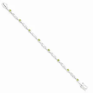 Sterling Silver Peridot Bracelet