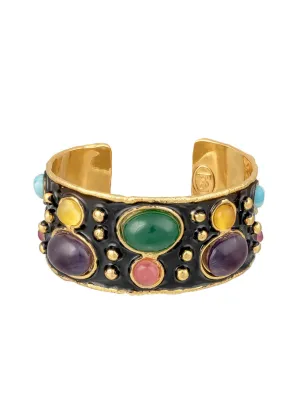 Sylvia Toledano Cuff Byzantine in Multi Winter & Black Enamel