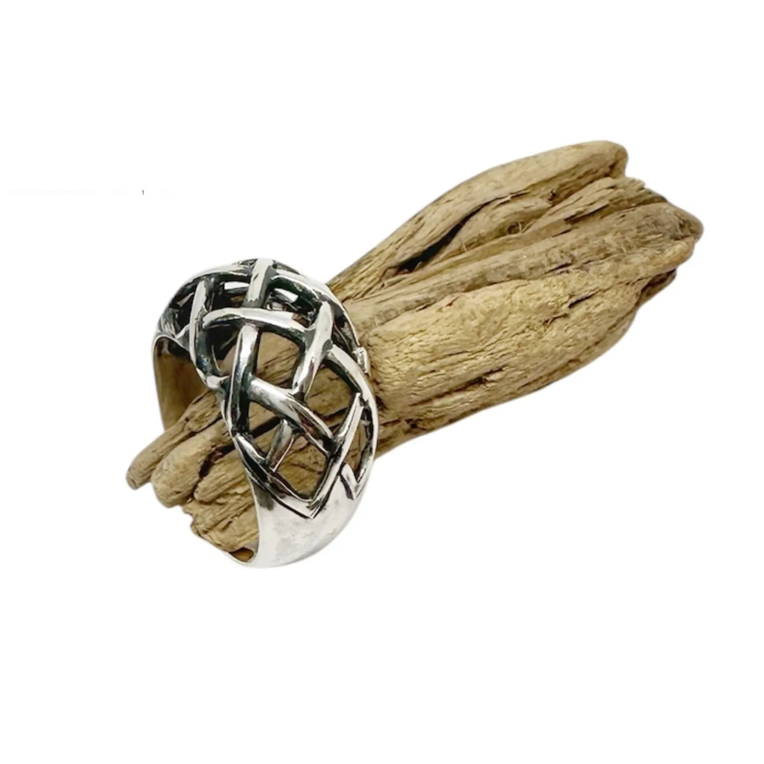 The Woven Square Cut Out Dome Ring