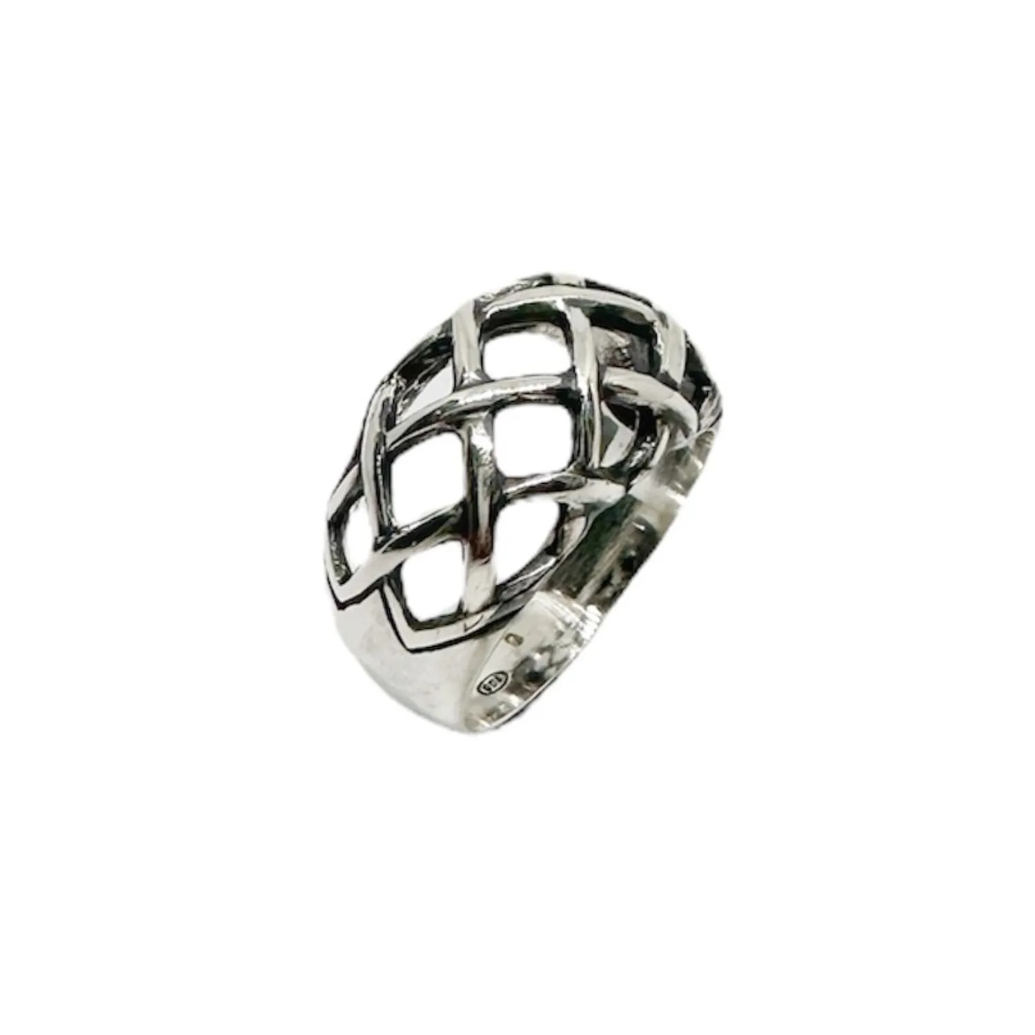 The Woven Square Cut Out Dome Ring