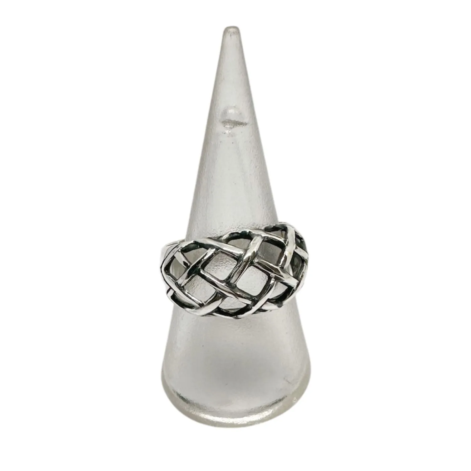 The Woven Square Cut Out Dome Ring