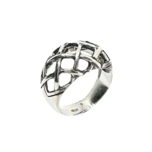 The Woven Square Cut Out Dome Ring