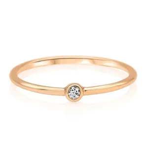 Tiny Bezel Diamond Ring
