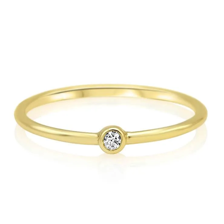 Tiny Bezel Diamond Ring