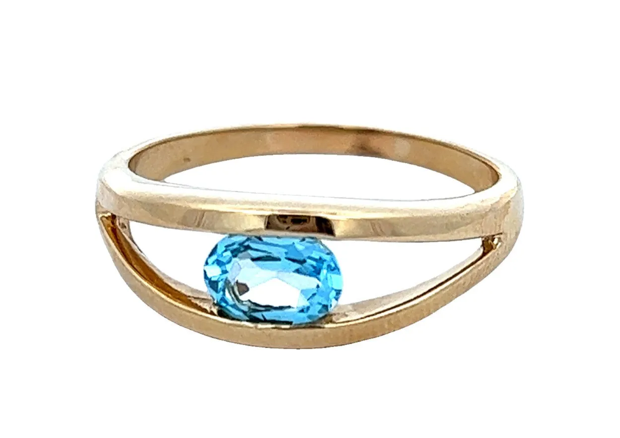 Topaz Yellow Gold Ring