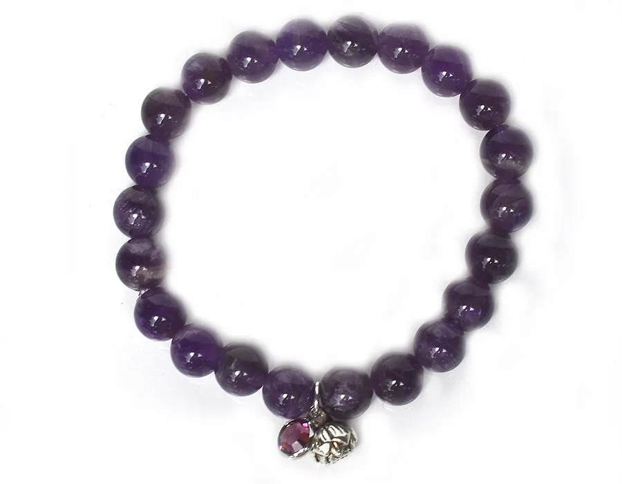 Violet Lotus - Amethyst Bracelet