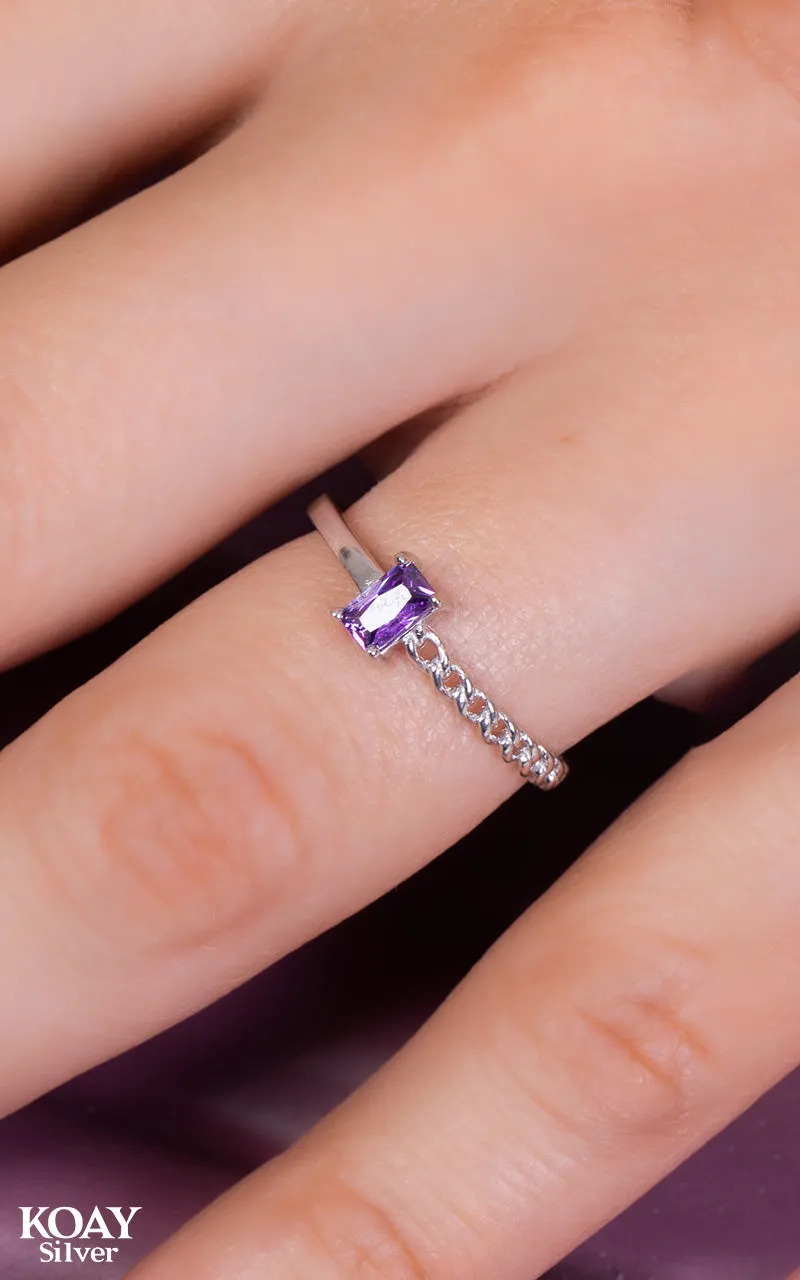 Zircon Ring (091) Purple