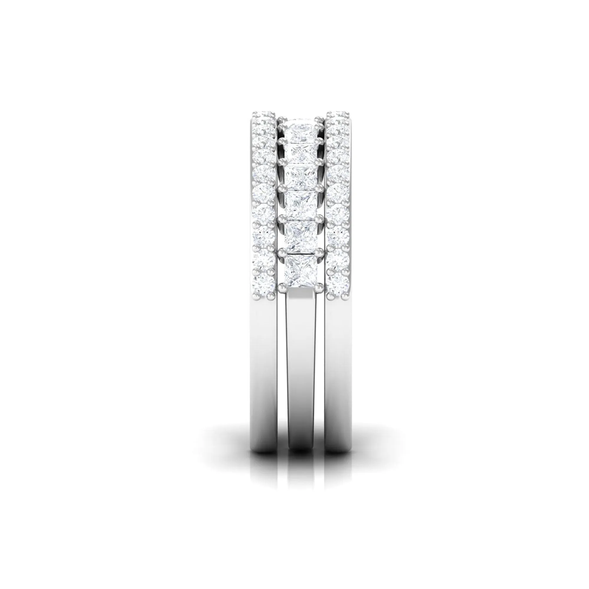 Zircon Stackable Band Ring Set of 3