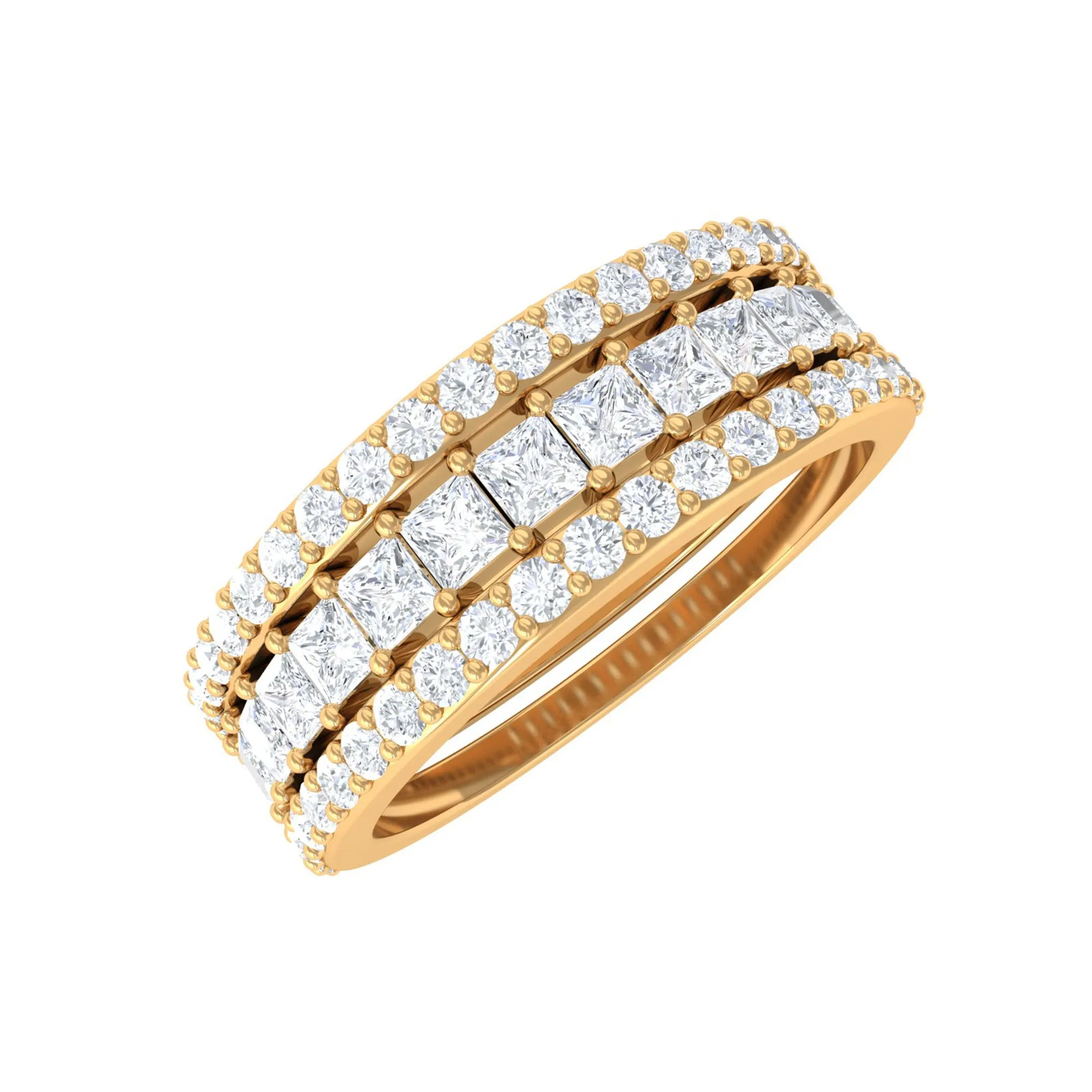 Zircon Stackable Band Ring Set of 3