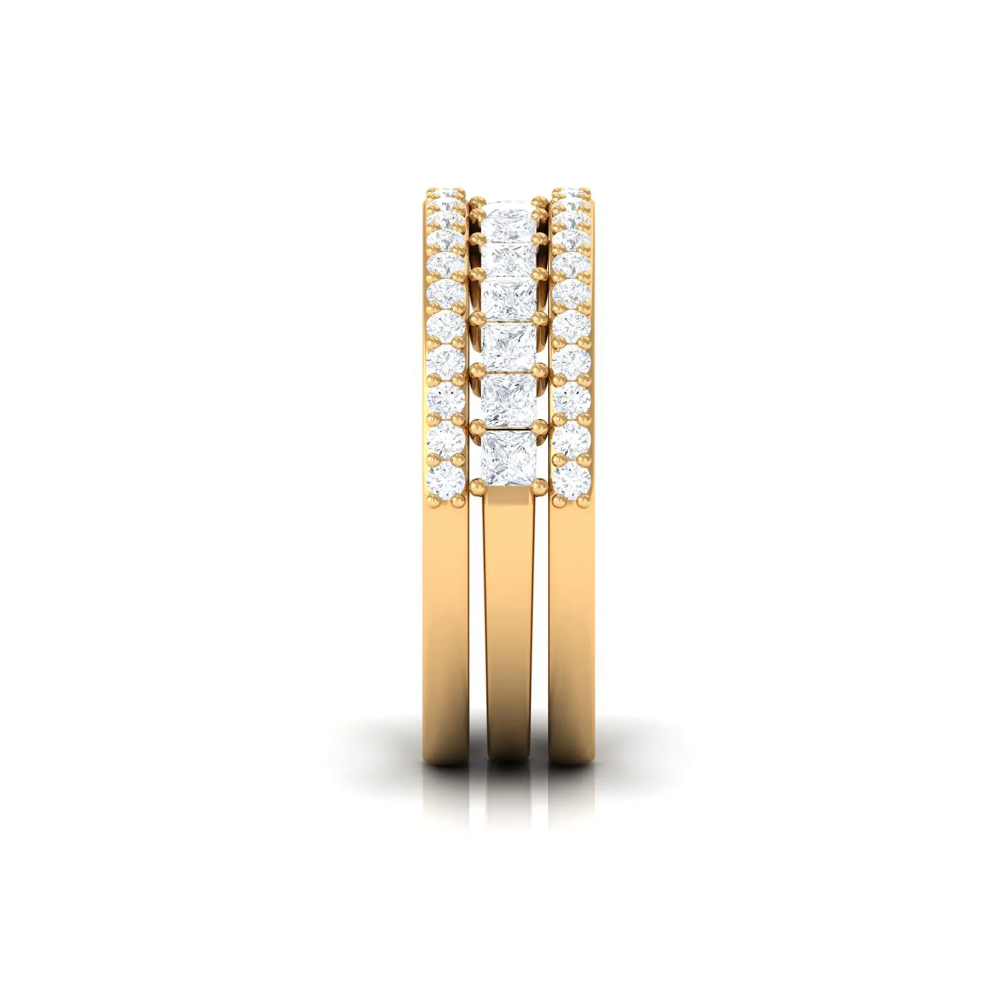 Zircon Stackable Band Ring Set of 3